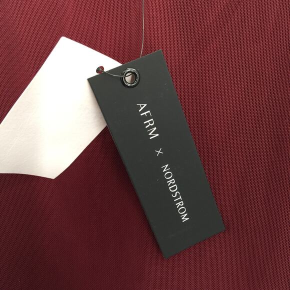 AFRM Maxi Slip Dress Adjustable Strap Burgundy M - Picture 8 of 8